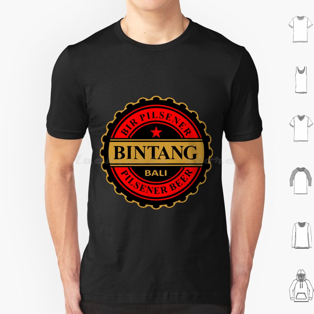 Wine Beer Rum - เสื้อยืดเบียร์ Bintang Pilsener ผ้าฝ้าย สำหรับผู้ชายและผู้หญิง พิมพ์ลาย