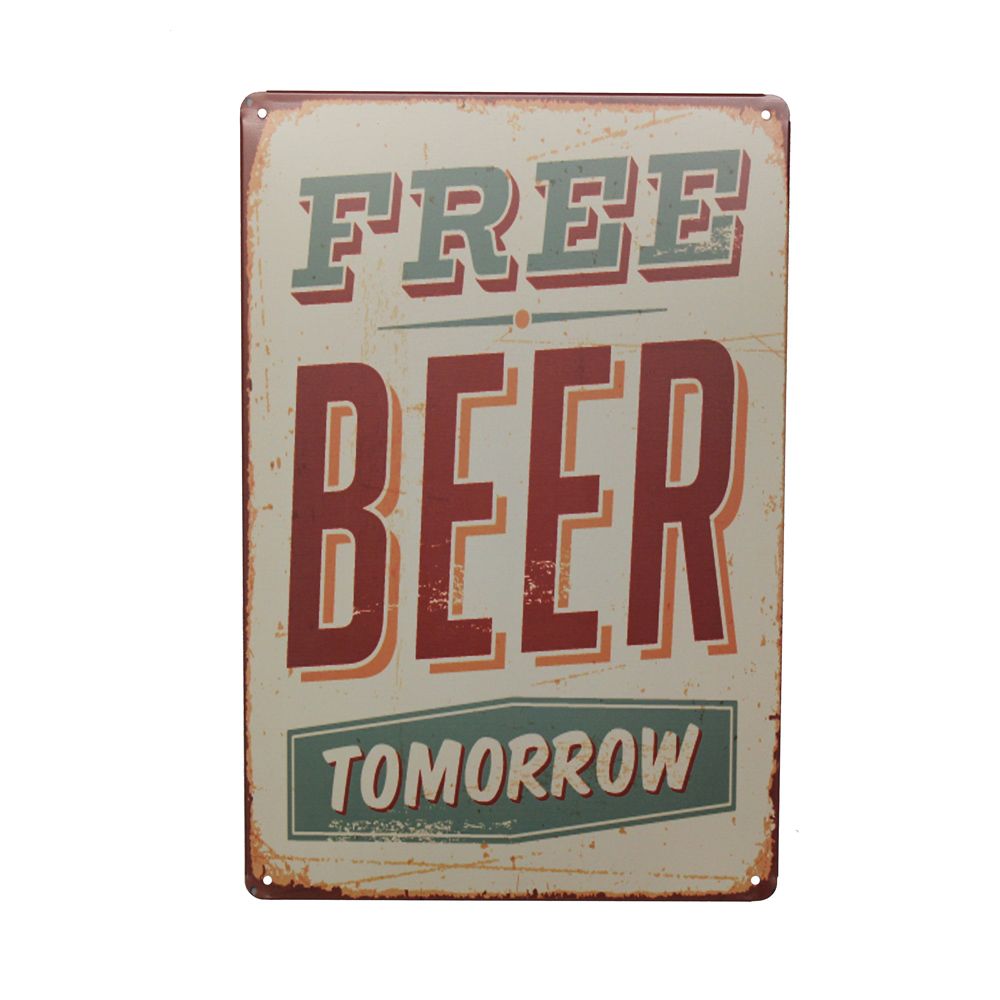 ป้ายโลหะติดผนัง รูปแบบกระป๋อง  - Wine Beer Pub บทวิจารณ์และราคา