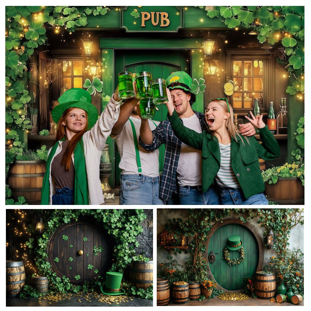 แบนเนอร์ฉากหลังวันเซนต์แพทริก  - Wine Beer Pub บทวิจารณ์และราคา