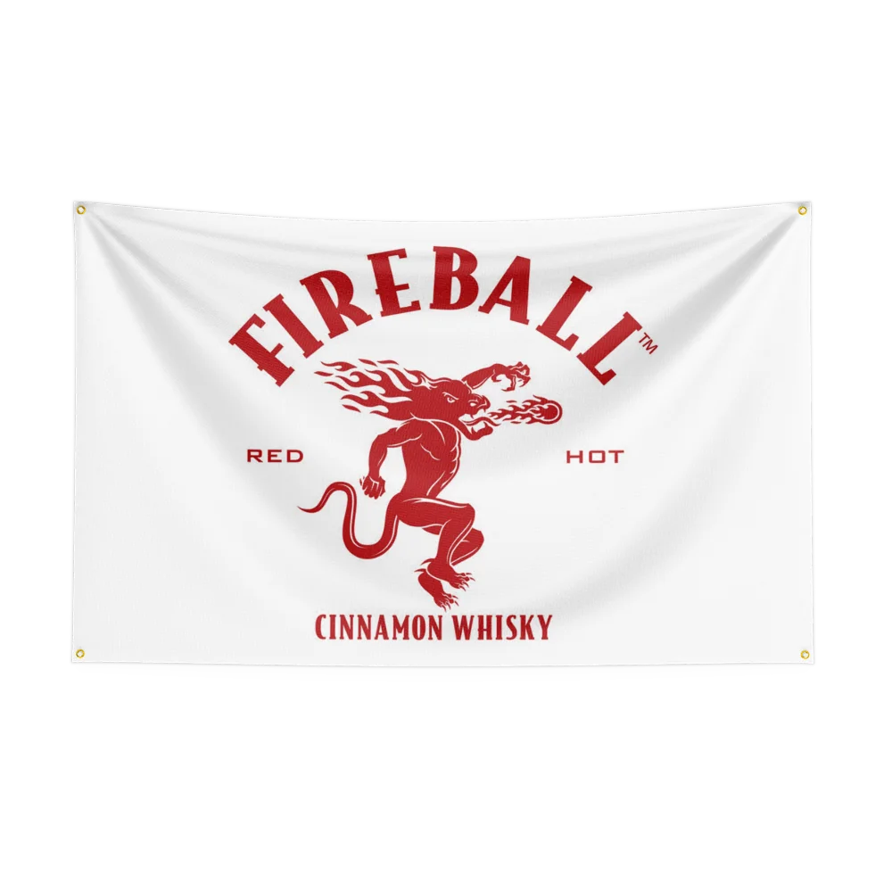 3 × 5ft วิสกี้-f-fireballs ธงโ - Wine Beer Rum บทวิจารณ์และราคา